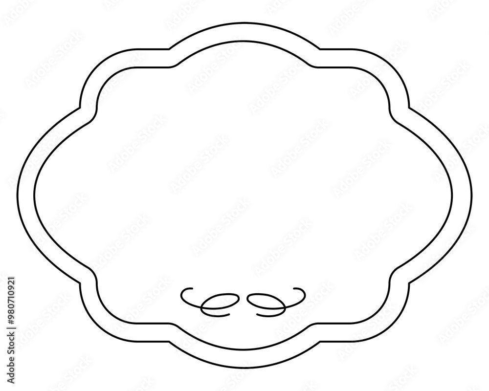 Fototapeta premium Png luxury badge vintage ornamental flourishes