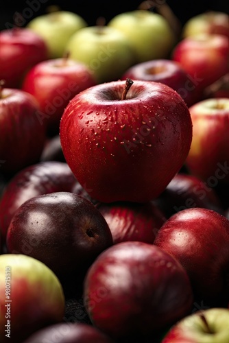 Red apples in large quantities