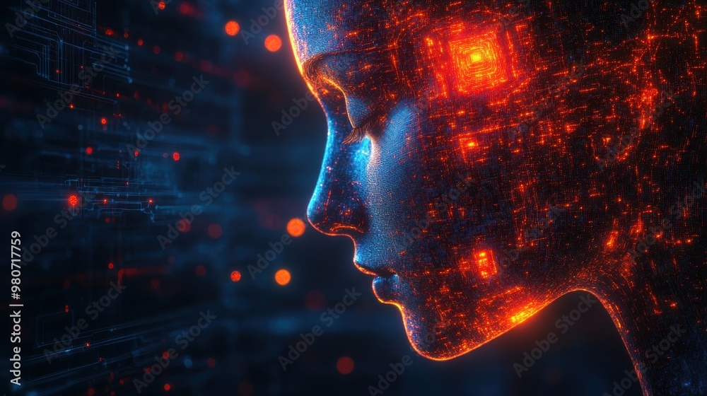 artificial intelligence ai machine learning and modern computer technologies concepts illustration