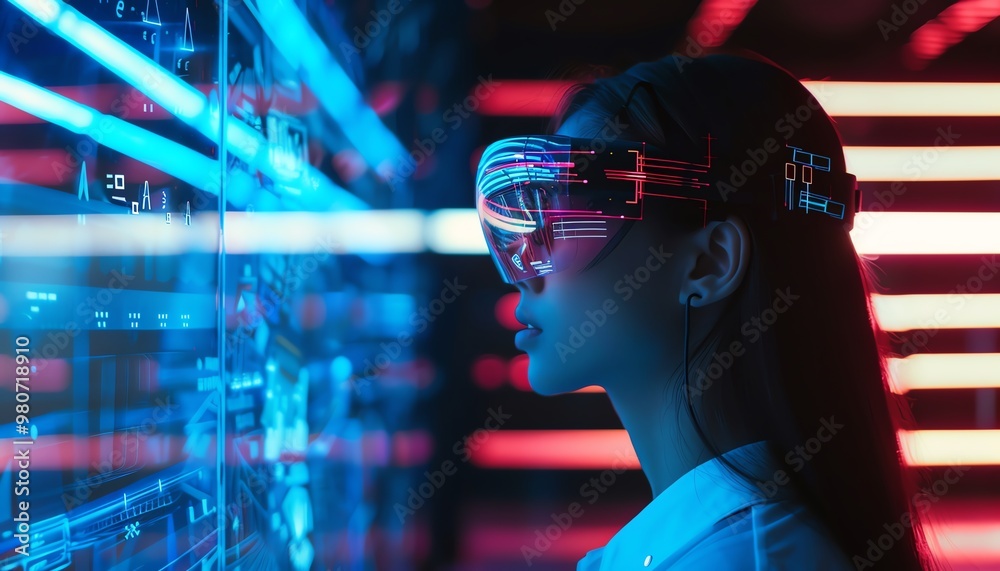 Augmented reality interactions, immersive holograms, advanced AR tech, sleek design Augmented reality interactions, immersive holograms, advanced AR tech, sleek design