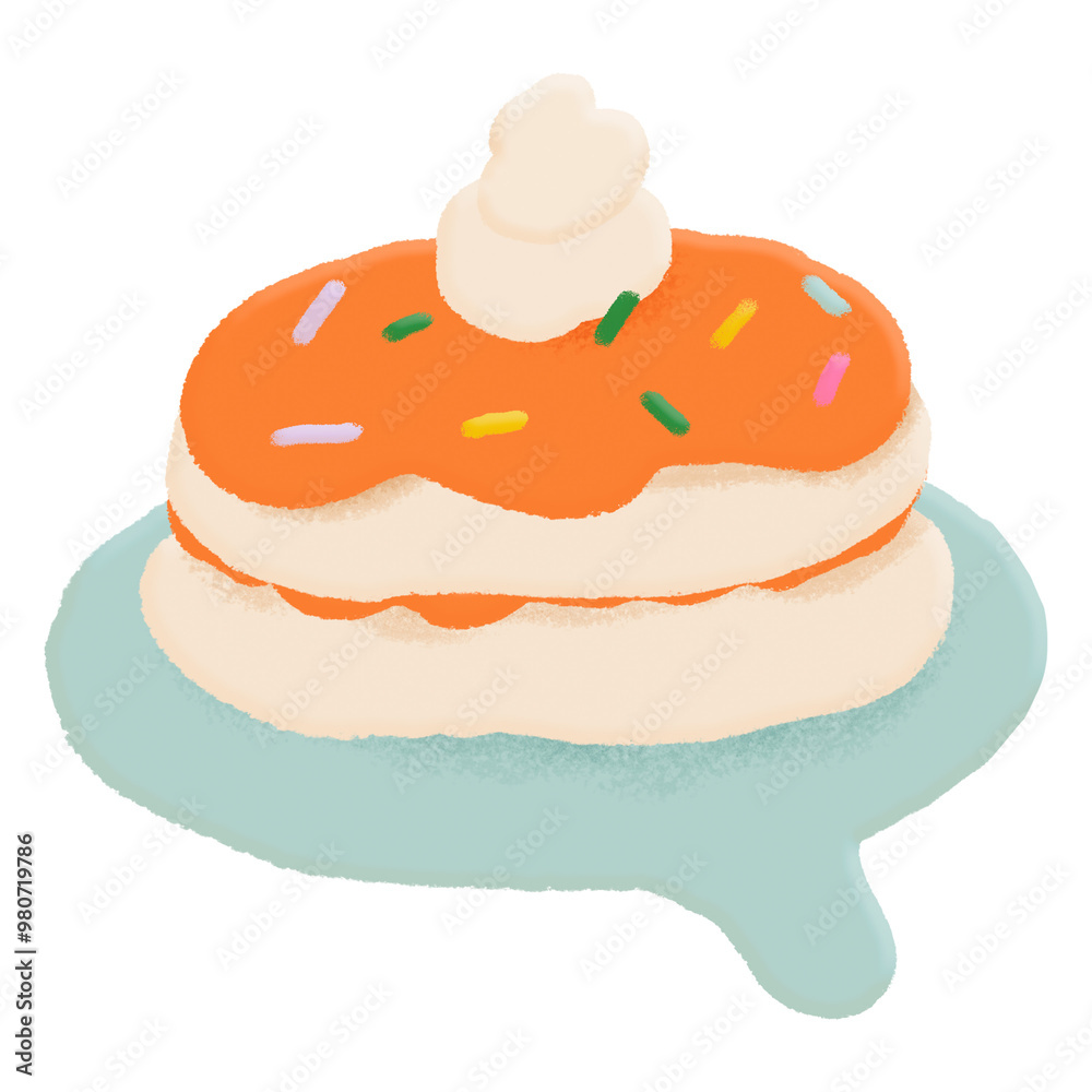 Aesthetic png pancakes sticker, food collage element, transparent background Aesthetic png pancakes sticker, food collage element, transparent background