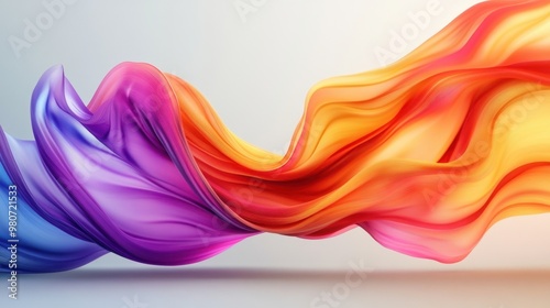 3D rendering of ribbons and silk