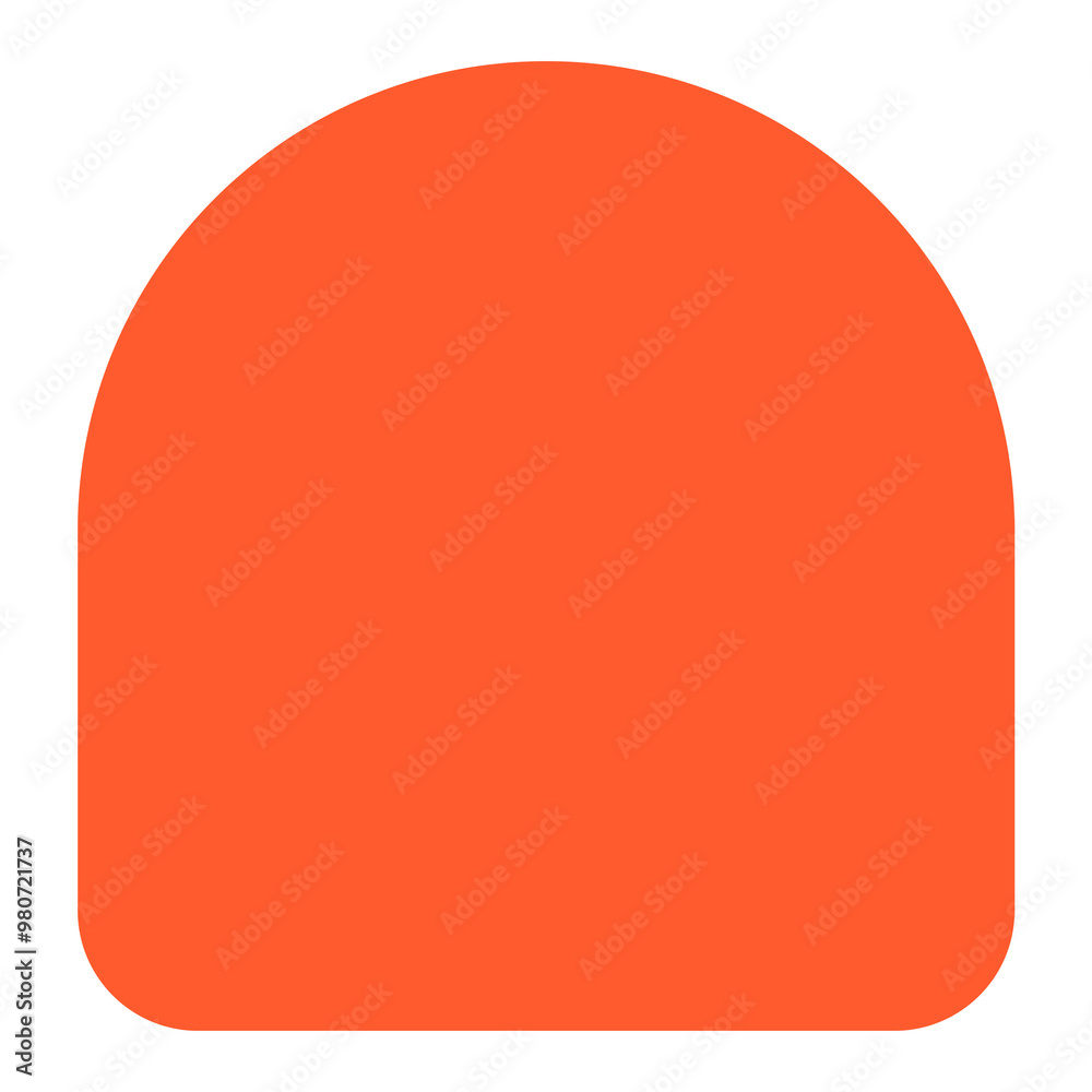 Arch shape png clipart, orange geometric collage element Arch shape png clipart, orange geometric collage element