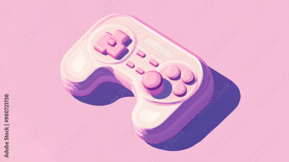White Controller Video Game Play Retro Pixel Art,Retro Vintage Video Game Console Controller in 8bit Pixel Art for computer game,Cute colorful Controller game3d model render image,copy space. White Controller Video Game Play Retro Pixel Art,Retro Vintage Video Game Console Controller in 8bit Pixel Art for computer game,Cute colorful Controller game3d model render image,copy space.