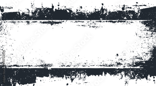 A textured black and white abstract illustration with bold brush strokes and a central horizontal bar, vector illustration.