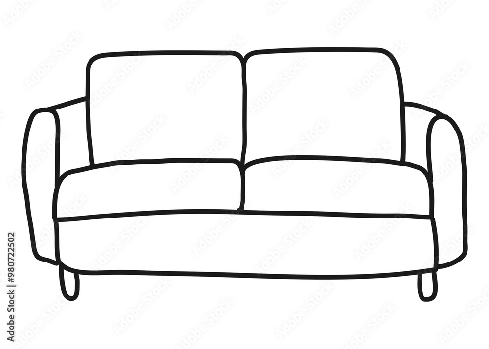 Sofa png sticker, living room, transparent background Sofa png sticker, living room, transparent background
