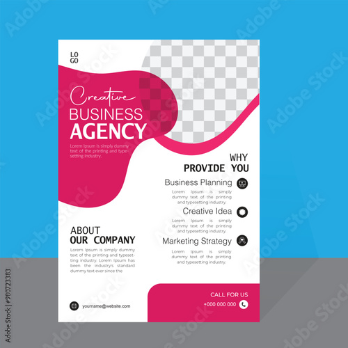 Abstract Bussiness Flyer  Design Template