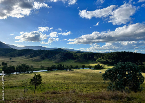 Beautiful day on an Australian mountain property