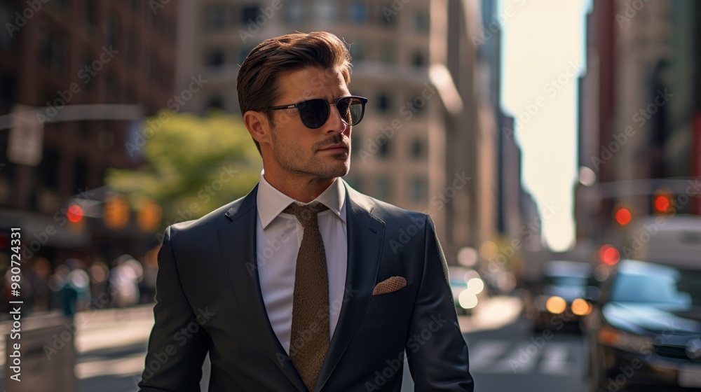 Portrait of handsome confident stylish hipster lambersexual model. Neural network ai generated art Portrait of handsome confident stylish hipster lambersexual model. Neural network ai generated art