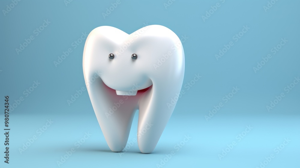 cute little smiling tooth illustration cute little smiling tooth illustration