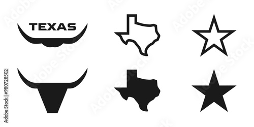 texas logo design,vector,symbol,star,icon,american,buffalo