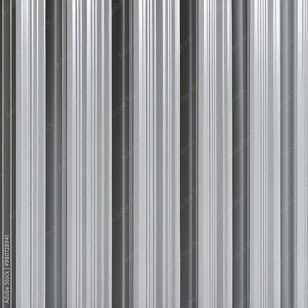 close-up view of a corrugated surface with vertical ridges. The material appears to be a light grey or white color close-up view of a corrugated surface with vertical ridges. The material appears to be a light grey or white color