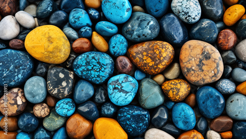 pebble background of different colors and sizes