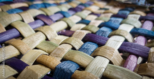 Φωτογραφία Close-up of traditional Māori flax weaving