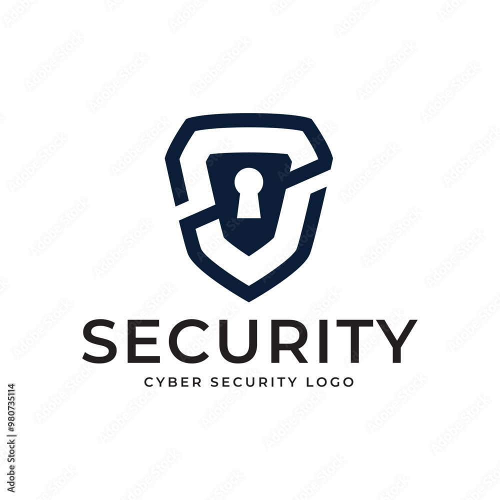 Cyber Security Logo or badge for technology and security company. Cyber Security Logo or badge for technology and security company.