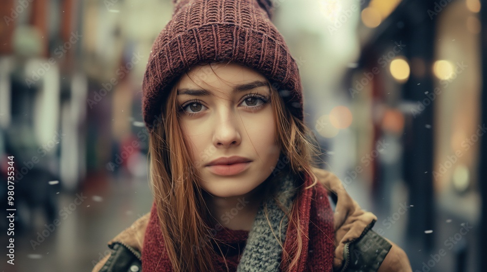 Thoughtful Woman in Cozy Atmosphere Thoughtful Woman in Cozy Atmosphere