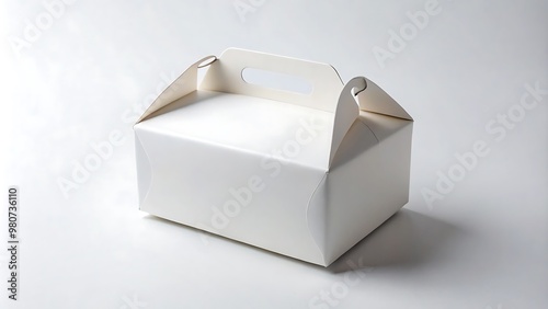 Wallpaper Mural Blank White Cardboard Box Carton Mockup on White Background Torontodigital.ca