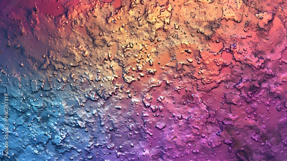 Fototapeta premium Abstract bumpy wall texture, colorful uneven rough surface background, close up 