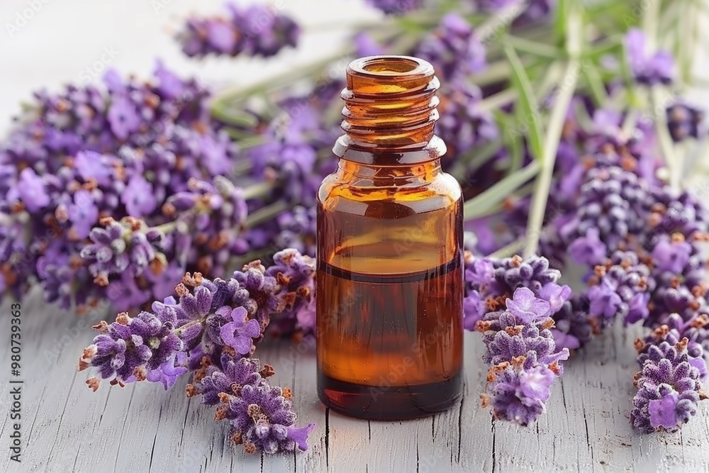 essential oil and lavender flowers essential oil and lavender flowers