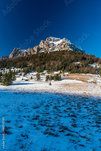 Velky Rozsutec from Medziholie in winter Mala Fatra mountains in Slovakia photo