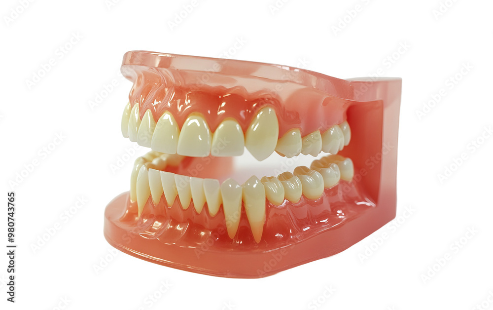 Obraz premium Ental implant model with a tran isolated on white or transparent background