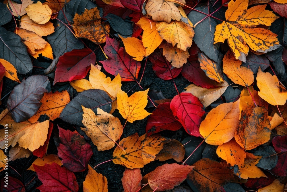 Flatlay autumn maple leaves leaf nature background. Flatlay autumn maple leaves leaf nature background.