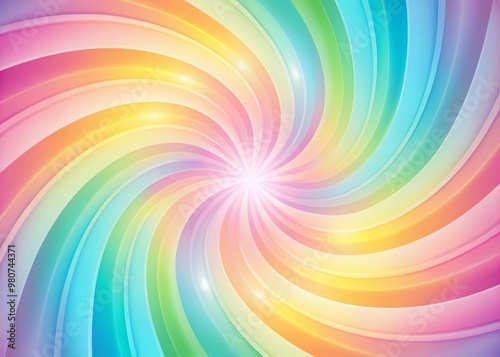 Vibrant retro-inspired gradient background featuring a mesmerizing swirl of pastel colors, perfect for adding a groovy touch to your designs and illustrations.