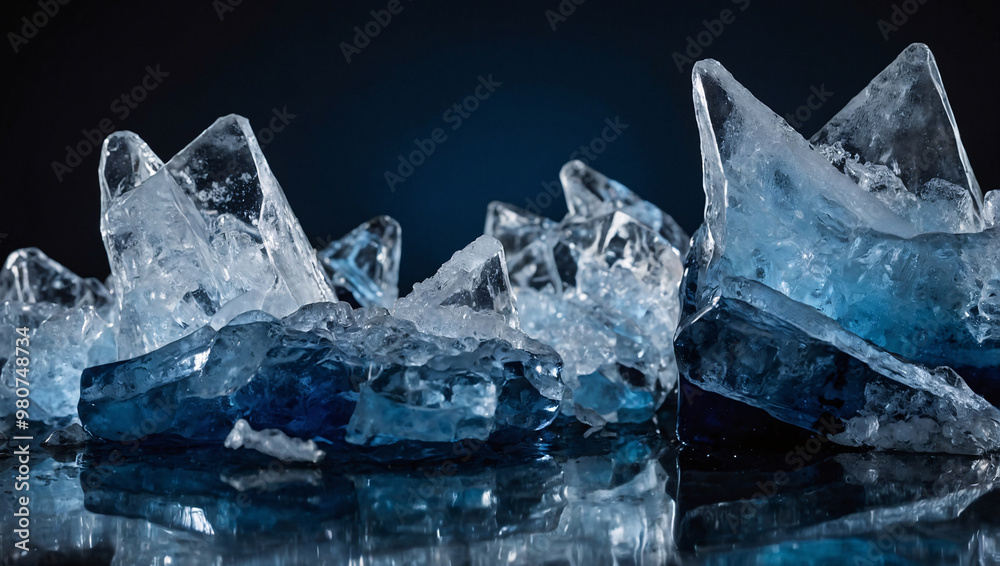 midnight navy and frosty ice