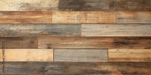 A textured wooden wall featuring various shades and grains of wood planks.