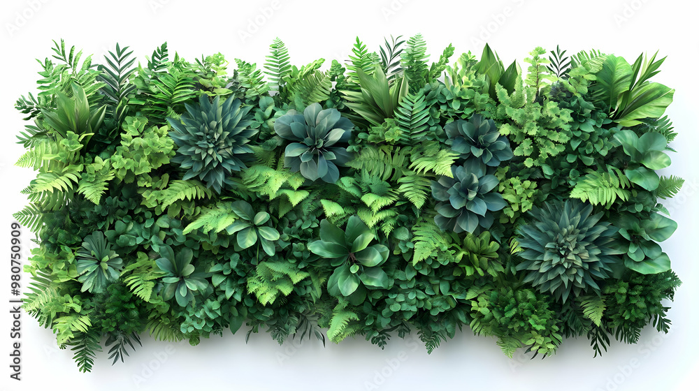 3D Seamless Greenery Elements: Lush Plants Symbolizing Fresh Start for New Year 2025 & Zero Waste Commitment - Ideal for Eco-Conscious Infographics