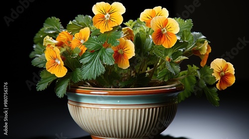 flower pot on transparent background 