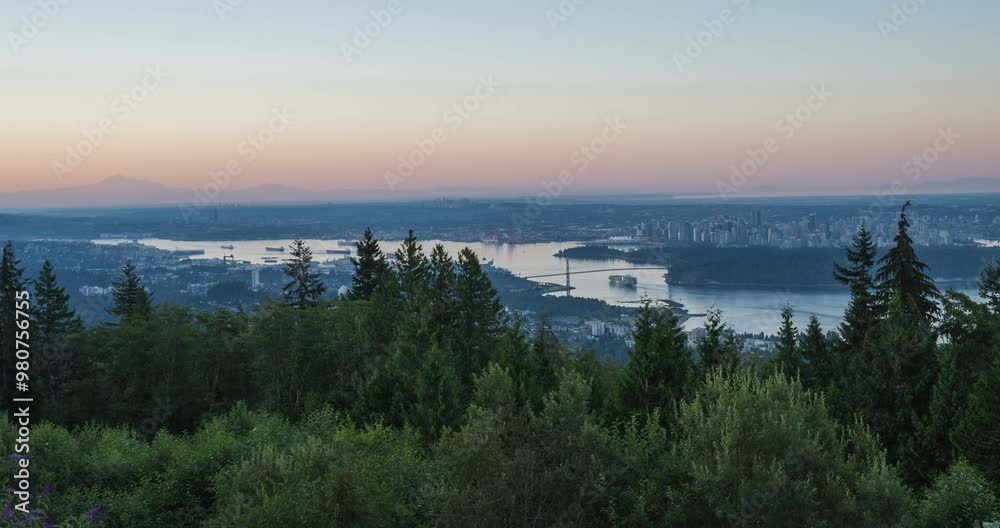Vancouver BC City Sunrise Timelapse Vancouver BC City Sunrise Timelapse