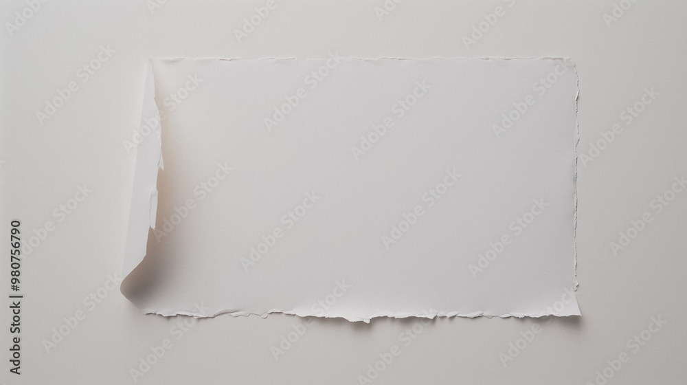 Blank white paper over white wall, AI generated Blank white paper over white wall, AI generated