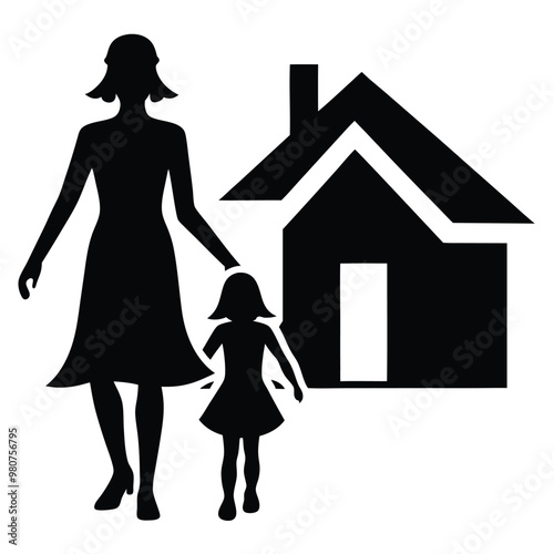  Mother Daughter Silhouette