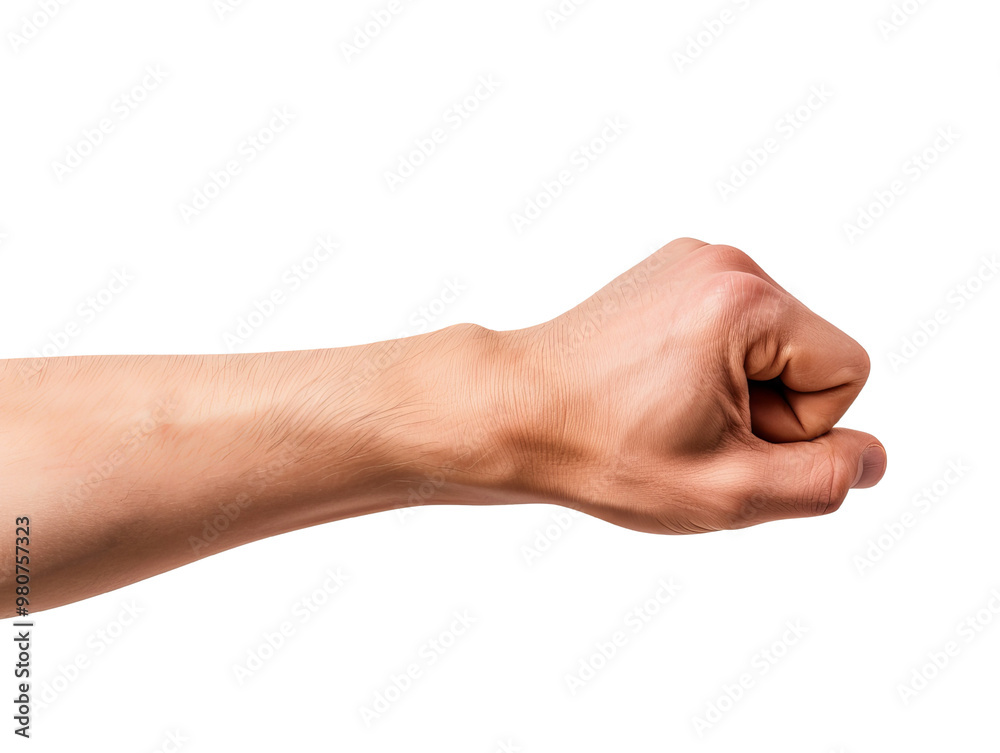 A clenched fist depicting strength, determination, and power, ideal for motivational and empowering themes. A clenched fist depicting strength, determination, and power, ideal for motivational and empowering themes.