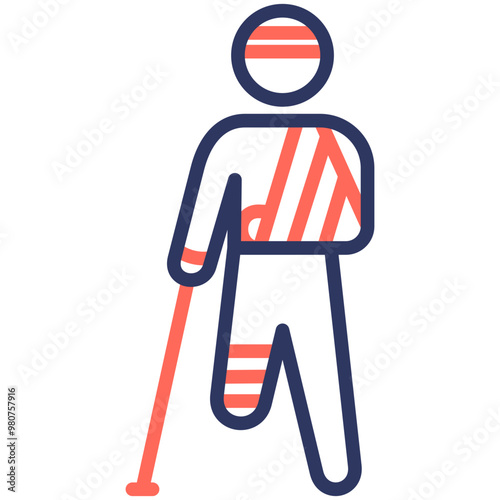 Broken Leg Icon