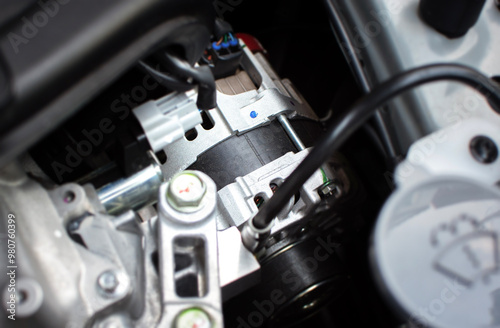 Wallpaper Mural Close up of car generator or alternator in engine compartment, car spare parts concept Torontodigital.ca