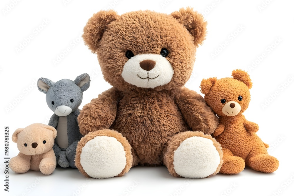 a group of stuffed animals
a group of stuffed animals