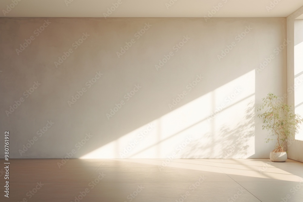 Fototapeta premium Modern empty room architecture backgrounds flooring.