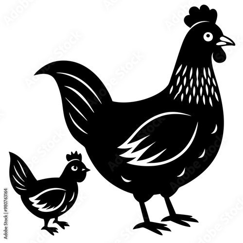 hen and rooster