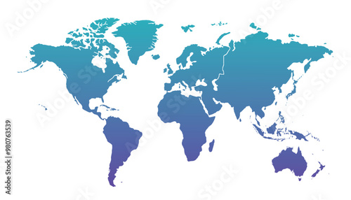 World map modern colors vector, isolated on white background.Travel worldwide, map silhouette, backdrop, earth geography, political,reports,city, infographic, political, concept, outline.