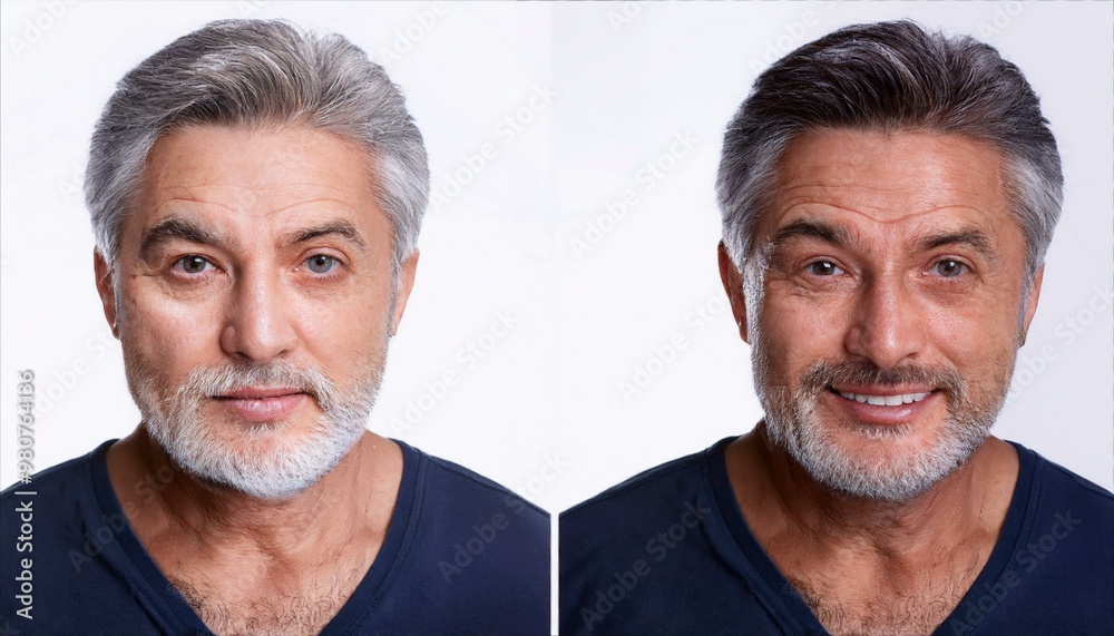 aged face state before after white backgraund aged face state before after white backgraund