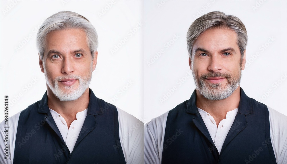 aged face state before after white backgraund aged face state before after white backgraund