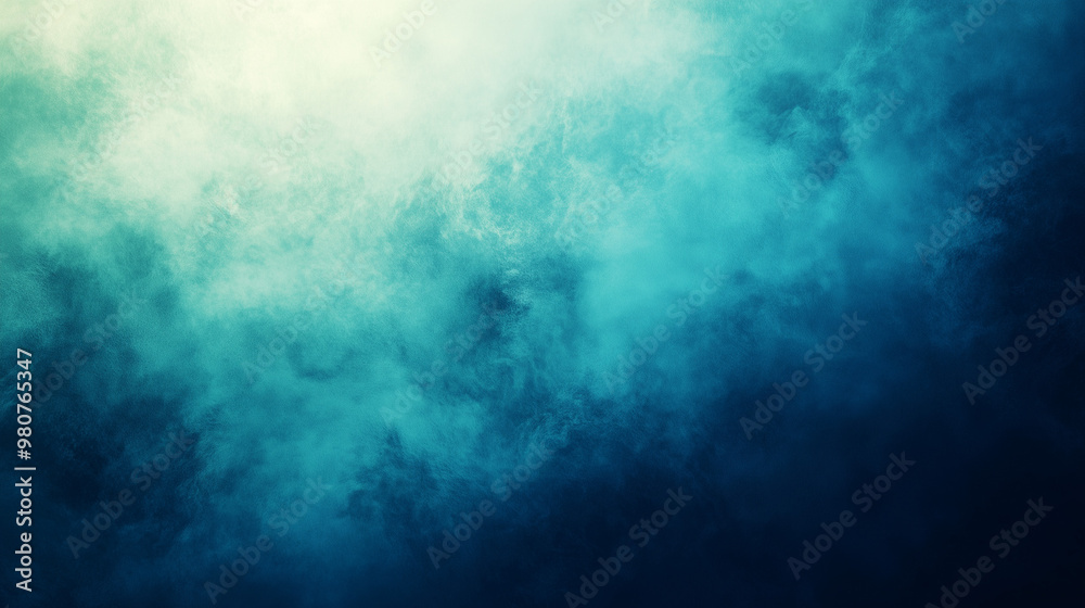 Obraz premium Soft Blue Dreamy Cloudscape with Aqua Highlights and Misty Shades