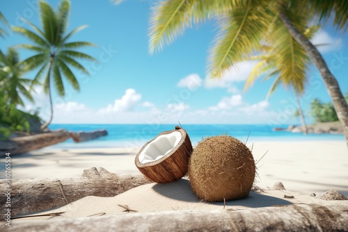 Wallpaper Mural coconut on the beach Torontodigital.ca