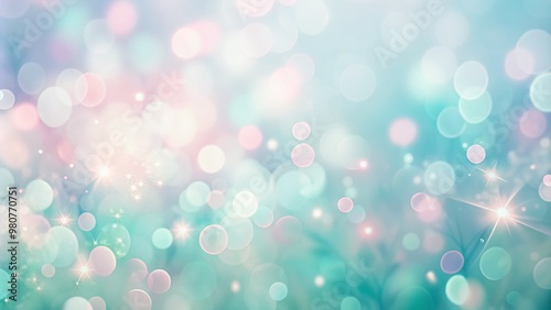 Delicate, soft-focus pastel background with gentle blur effect, featuring calming shades of pale pink, baby blue, and mint green, perfect for designs and layouts.