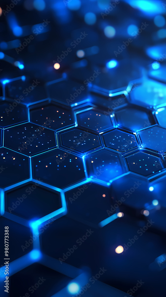 Obraz premium Hexagonal network with futuristic feel