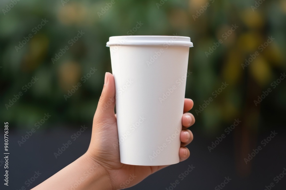 Obraz premium Cup holding coffee drink.