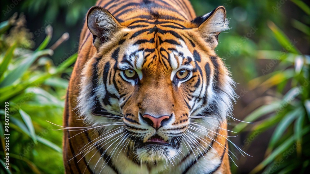 A tense moment as a tiger closes in on its target. A tense moment as a tiger closes in on its target.