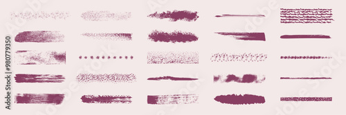 Collection of abstract ink brush strokes and splatters, perfect for adding texture and visual interest to your designs.